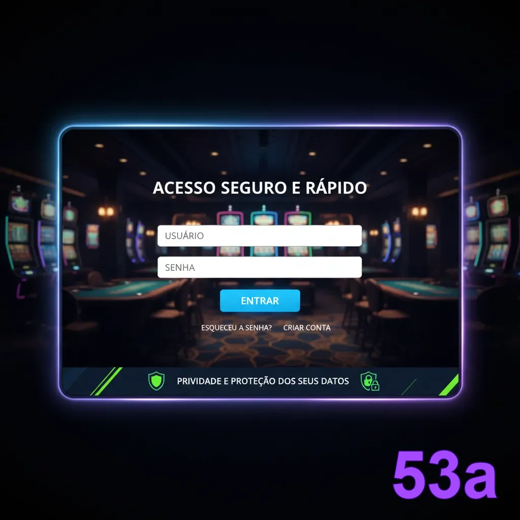 Tela mobile da 53a com acesso rápido ao plataformas